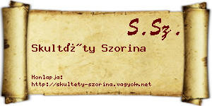 Skultéty Szorina névjegykártya